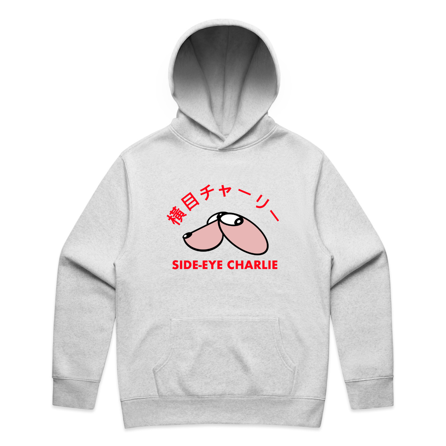Side-Eye Charlie Hoodie 320GSM (White Marle)